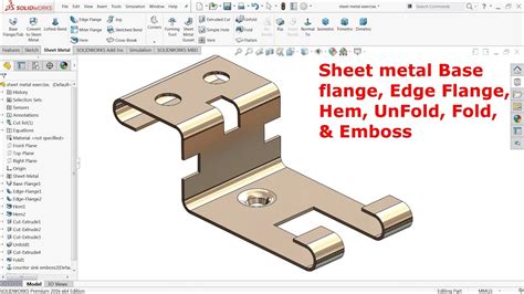 solidworks sheet metal hem|solidworks metal hem tool.